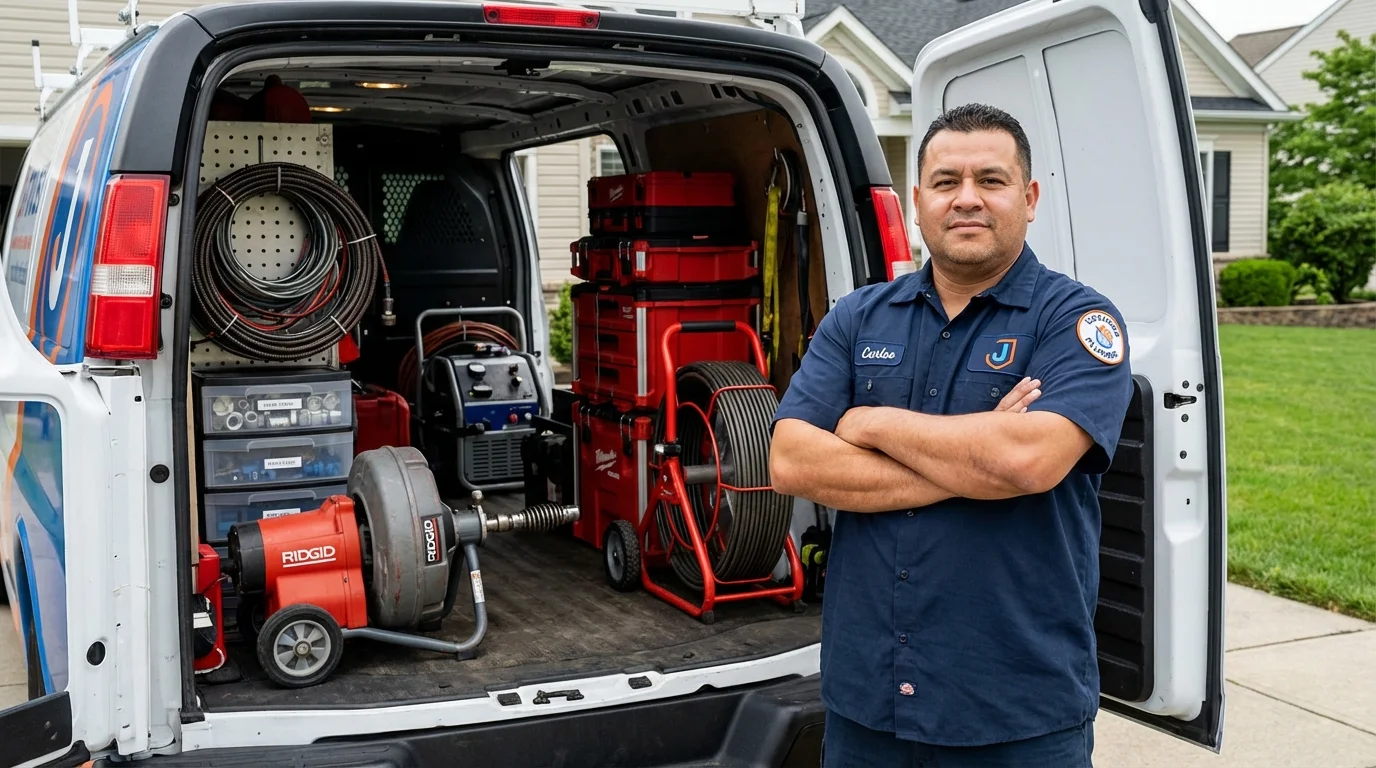 Professional drain cleaning equipment and Johns Plumbing LLC plumber in Livermore