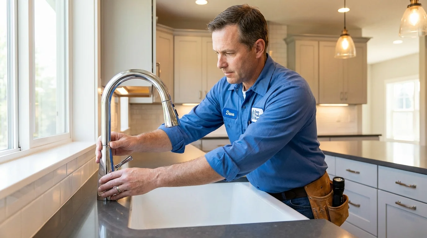Kitchen faucet installation by Johns Plumbing LLC in Livermore